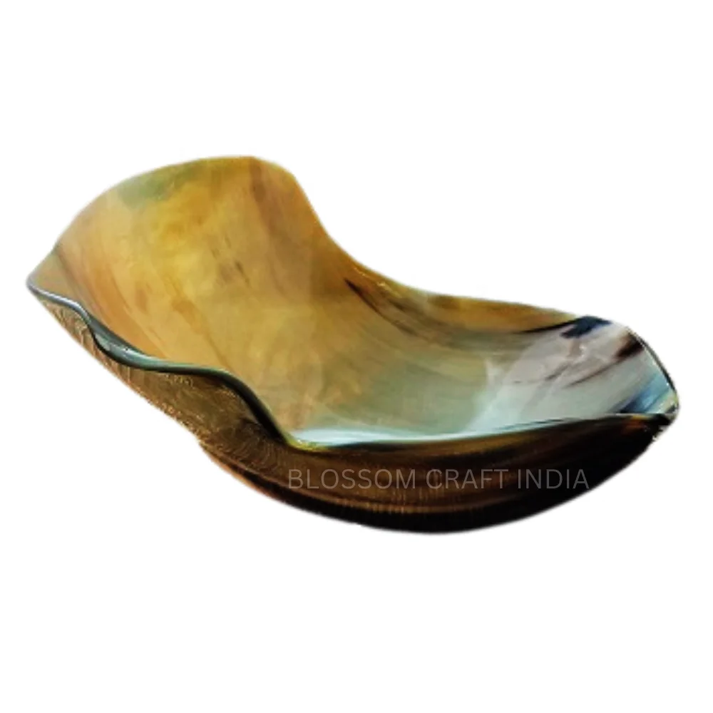 Best Price Indian Buffalo Ox Horn Fruit Bowl Agate Horn Serving Bowls Natural Indian Horn Bowl Available All Sizes Decorations
