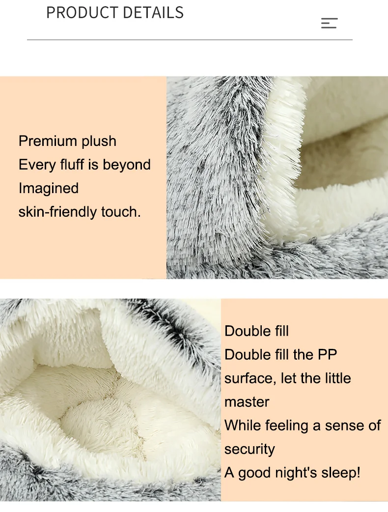 2023 Hot Selling Multi Colors Eco Friendly Round Shape Machine Washable Pet Bed For Cat