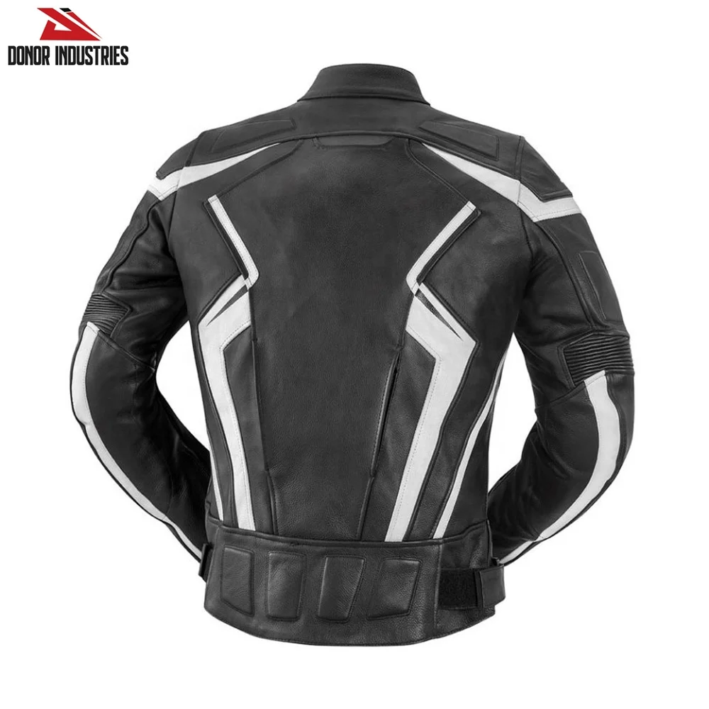 2023 Good-Looking Best Selling Motorbike Leather Jacket,  Fashion Racing Motorbike Padded Leather Jacket For Men