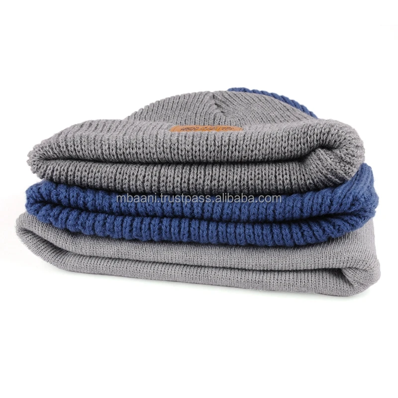 Wholesale sport custom slouchy beanie knitted hat