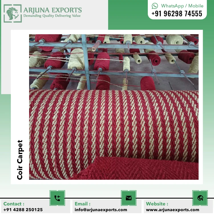 Leading Manufacturer of Eco Friendly and Bio Degradable Coir Fiber Natural Carpet Roll for Bulk Buyers