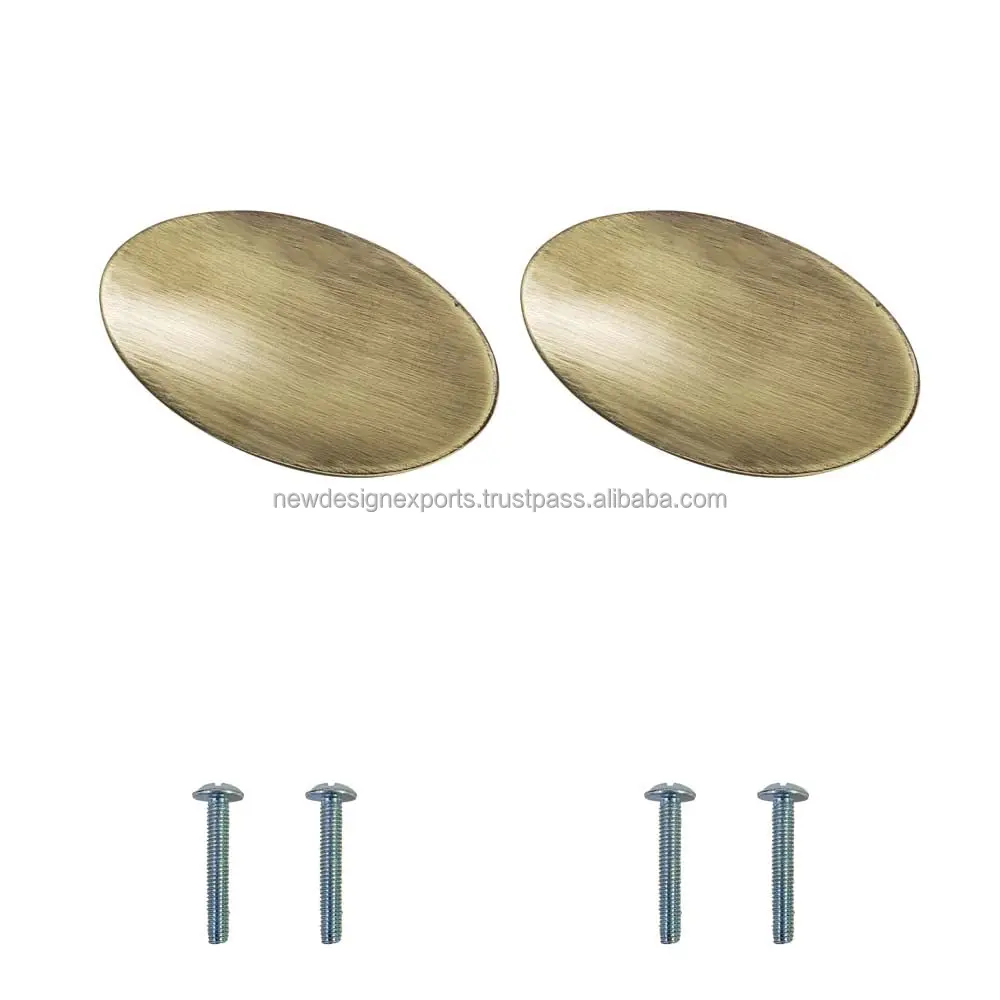 Brass Oval Antique Cabinet Knob Pull Handle