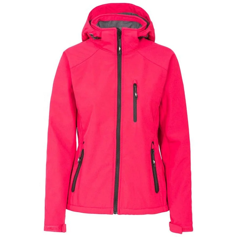 Custom Women Sports Softshell Polyester Jackets Coats Soft Shell