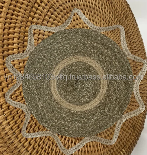 Decoration Plate Set 3 Pieces Seagrass High Quality Wall Decor - OEM ODM - Customized Accepted Diameter -Handmade Eco-friendly