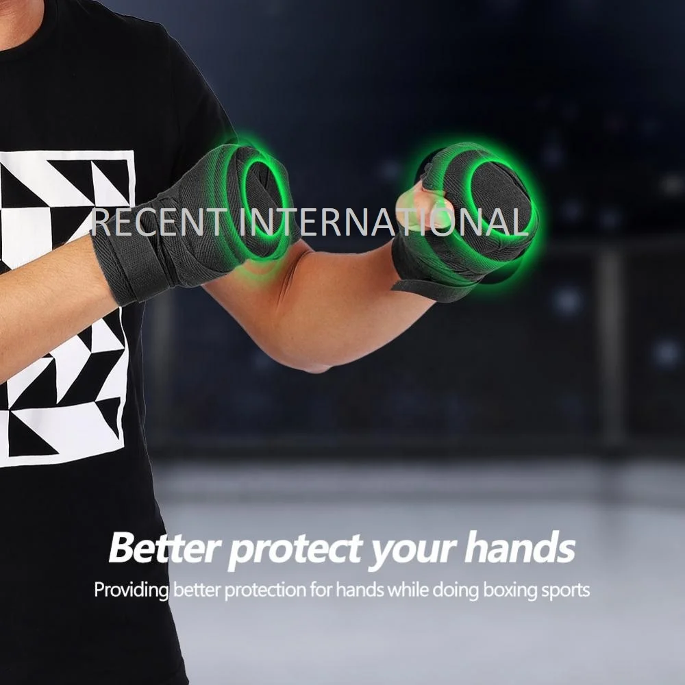 Traditional Azo free Boxing Hand Wraps Easy Wrist Wraps Fist Customized Logo Custom 100% Cotton 1 Pair RECENT-BR-5432 PK