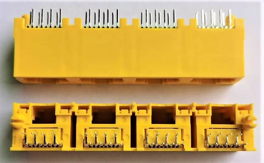 Заводская цена Интернет-разъем rj45 4 порта модульный разъем jack