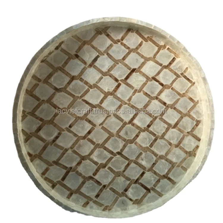 Wholesaler High end quality best selling set of special newest designed MOP serving Tray from Vietnam