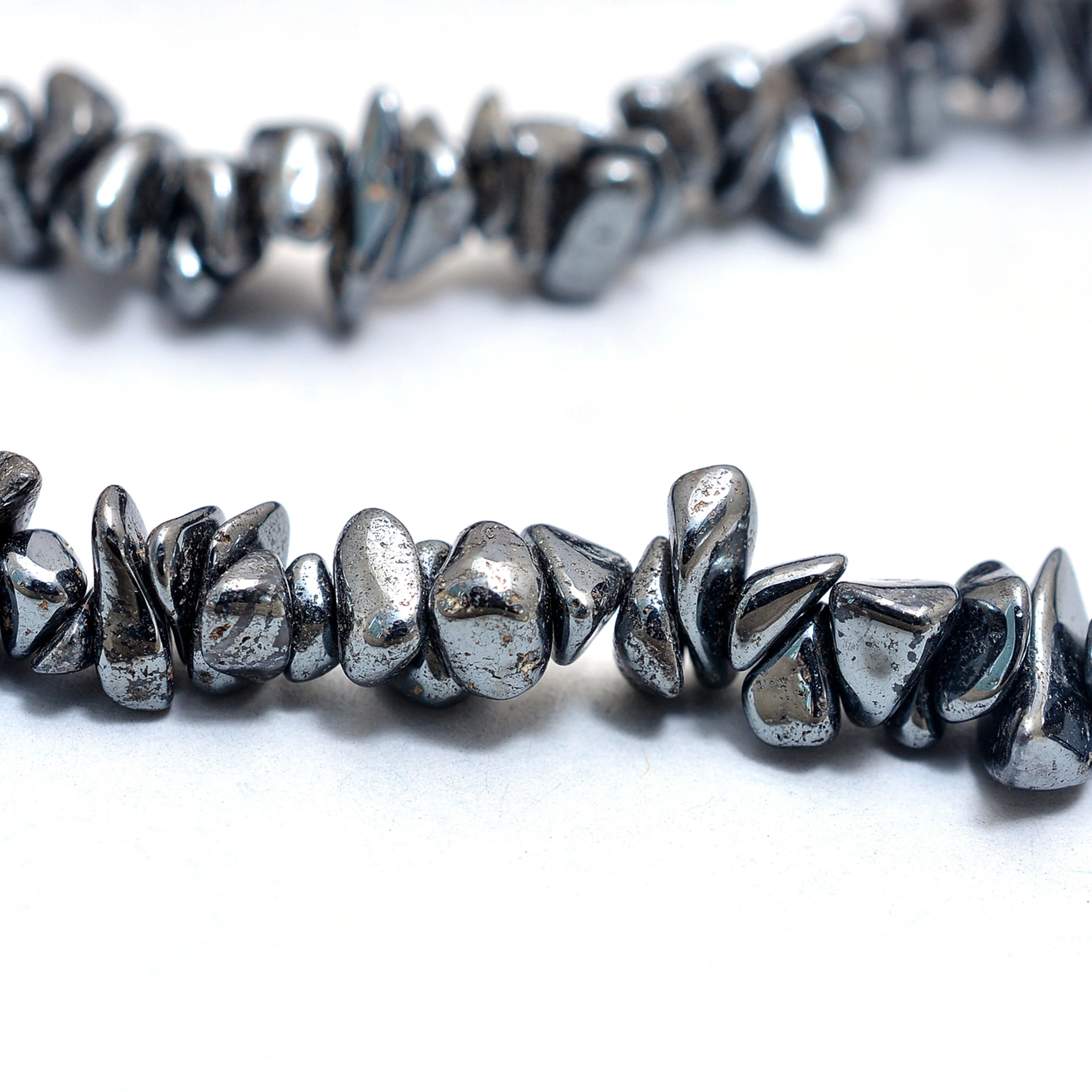 Hematite Raw Rough Chips Beads, Silver Shine Hematite Gemstone Beads For Jewelry Making, DIY Loose Beads