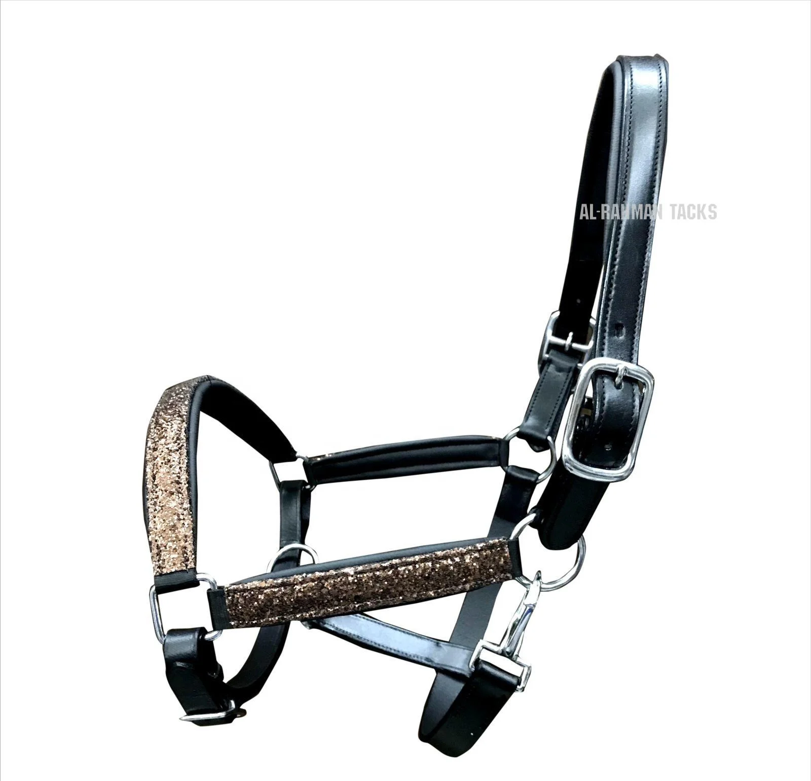 OEM FANCY HORSE SHOWS OEM LEATHER HORSE GLITTER HALTER GENUINE LEATHER HORSE GLITTER HEADCOLLAR MULTIPLE COLOR GLITTER ON DEMAND