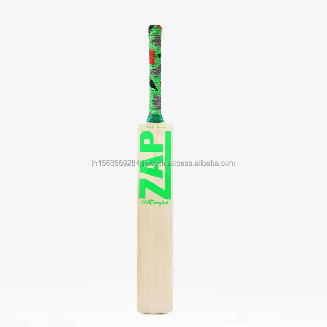 High Quality Customized ZAP Vintage Old Fangled 2-Star English Willow Cricket Bat Wood Material Sports Practice Indian Supplier