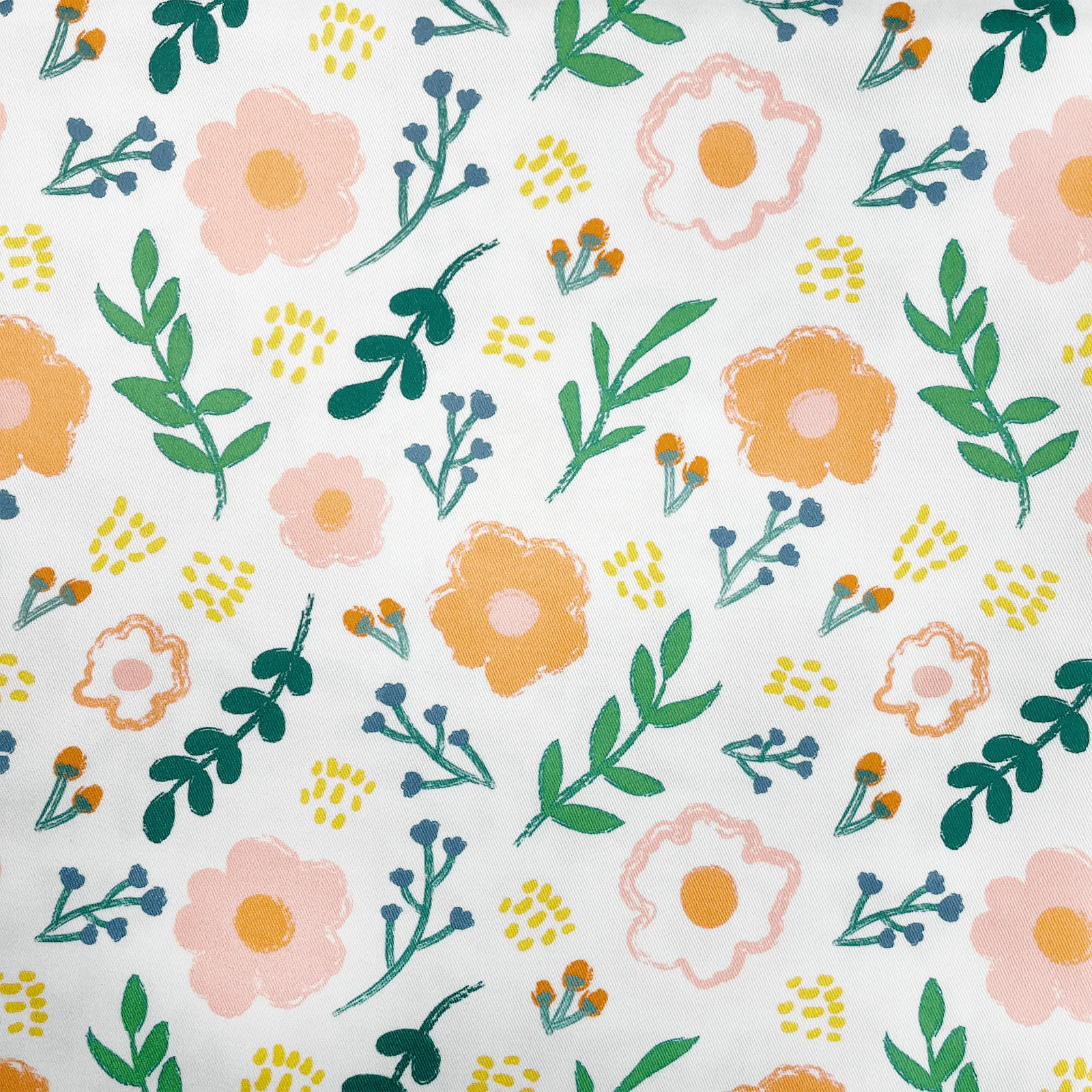 Orange and pink printed flower garden 100%Polyester cute apron