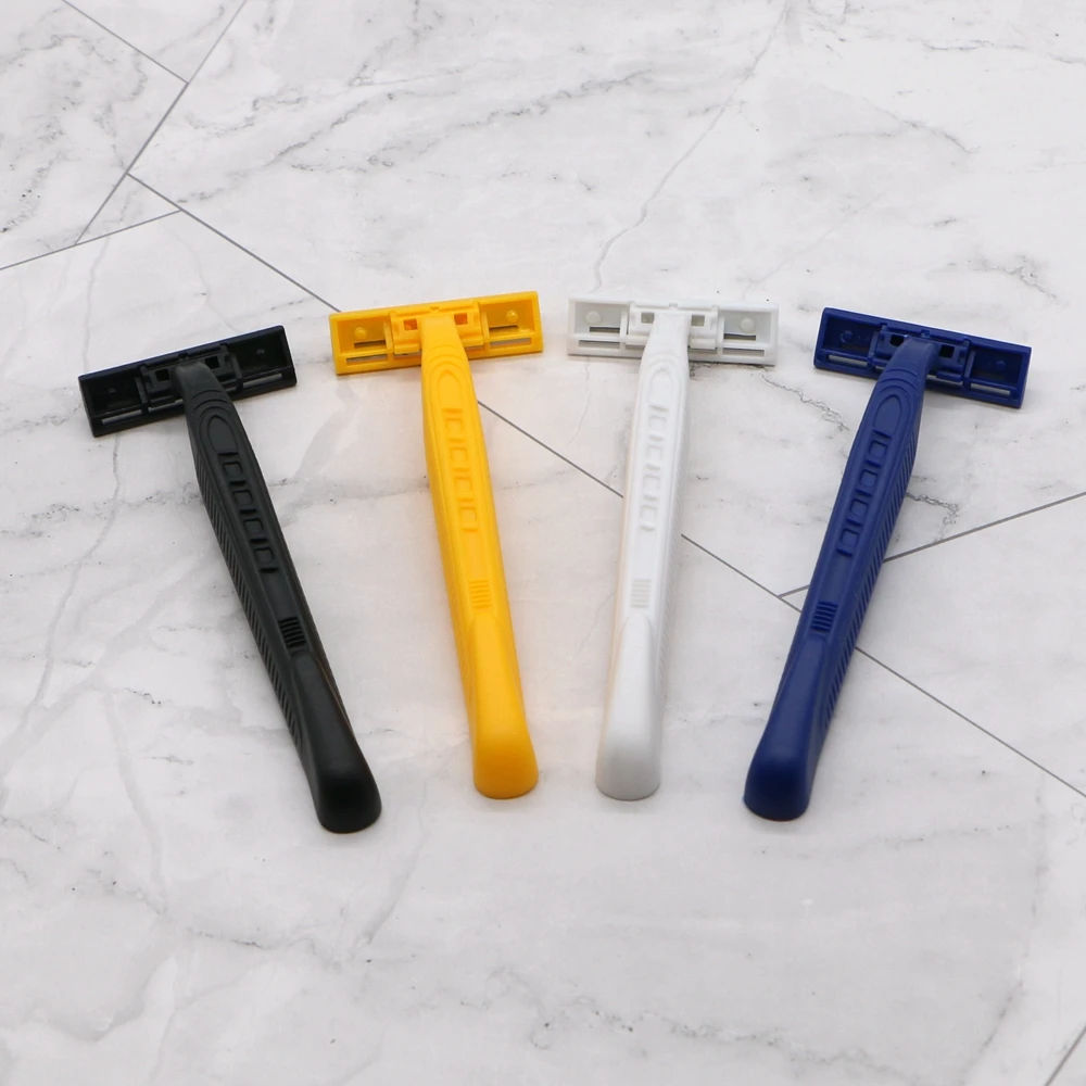 Twin Blade Disposable Razor Sweden Stainless Steel With Long Plastic Handle Razor