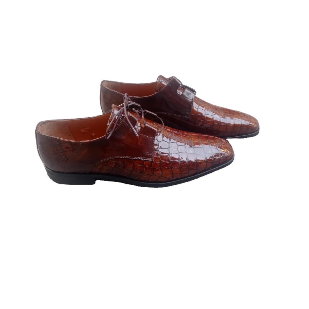 Alligator Shoes high quality 2024 wholesale italy handmade brand men dress formal shoes genuine leather shoes