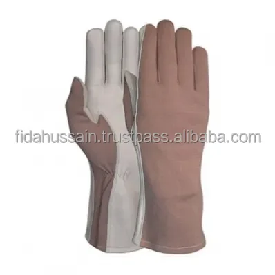 Top Quality Wholesale Soft Goatskin Nomex Flight Tactical Gloves Hand Safety Gloves Best Pilot Leather gloves from Pakistan