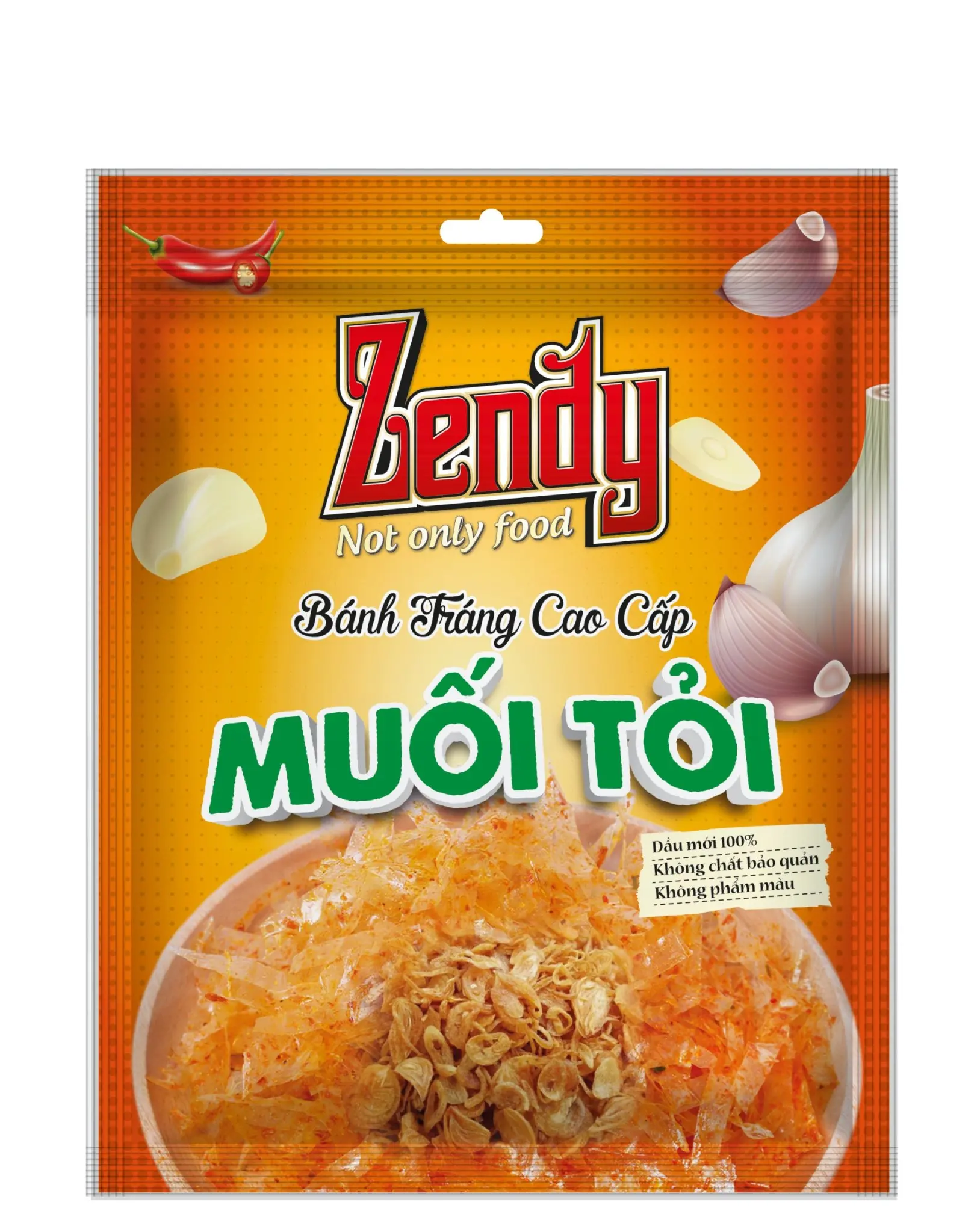 Premium Garlic Salt Rice Paper Bag Box Packaging Fresh Ingredients Dairy Snacks with 12 Months Shelf Life