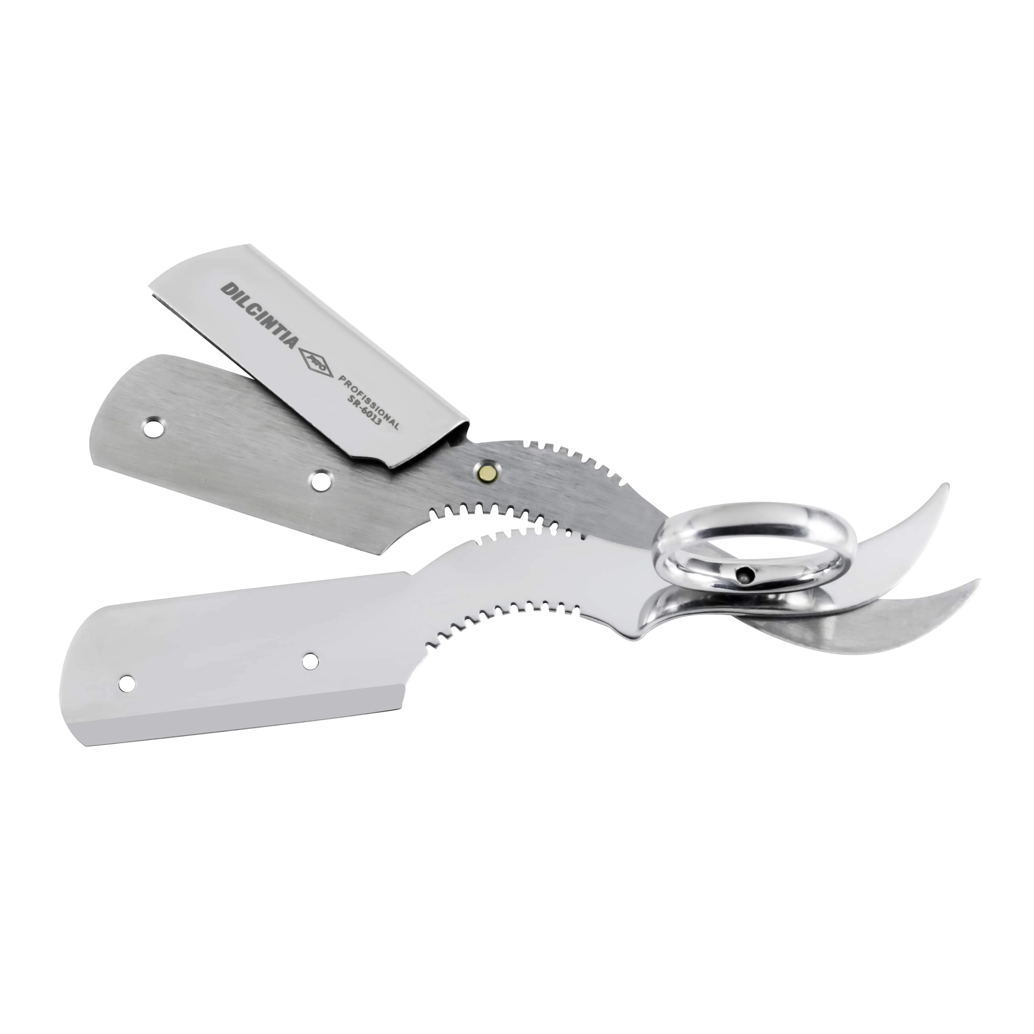 Professional Stainless Steel Moveable Thumb Barber Razor Barber Pool Finish with Customized Logo and Packing