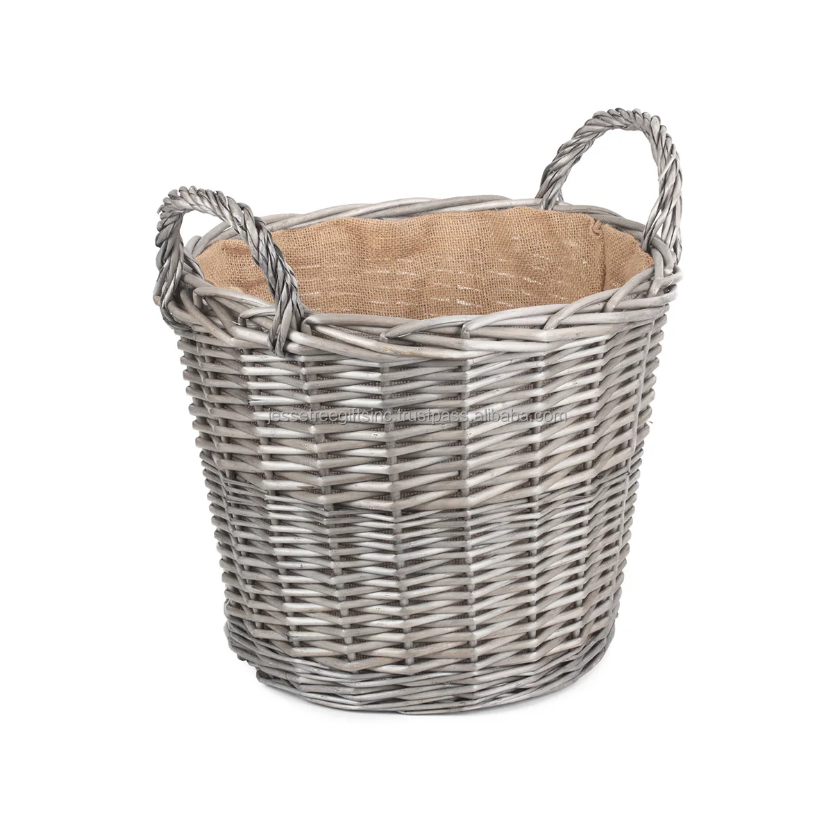 Decorative Wicker Basket With Whitewash Finishing Cylindrical Shape High Quality For Storage & Organization Wholesale Price