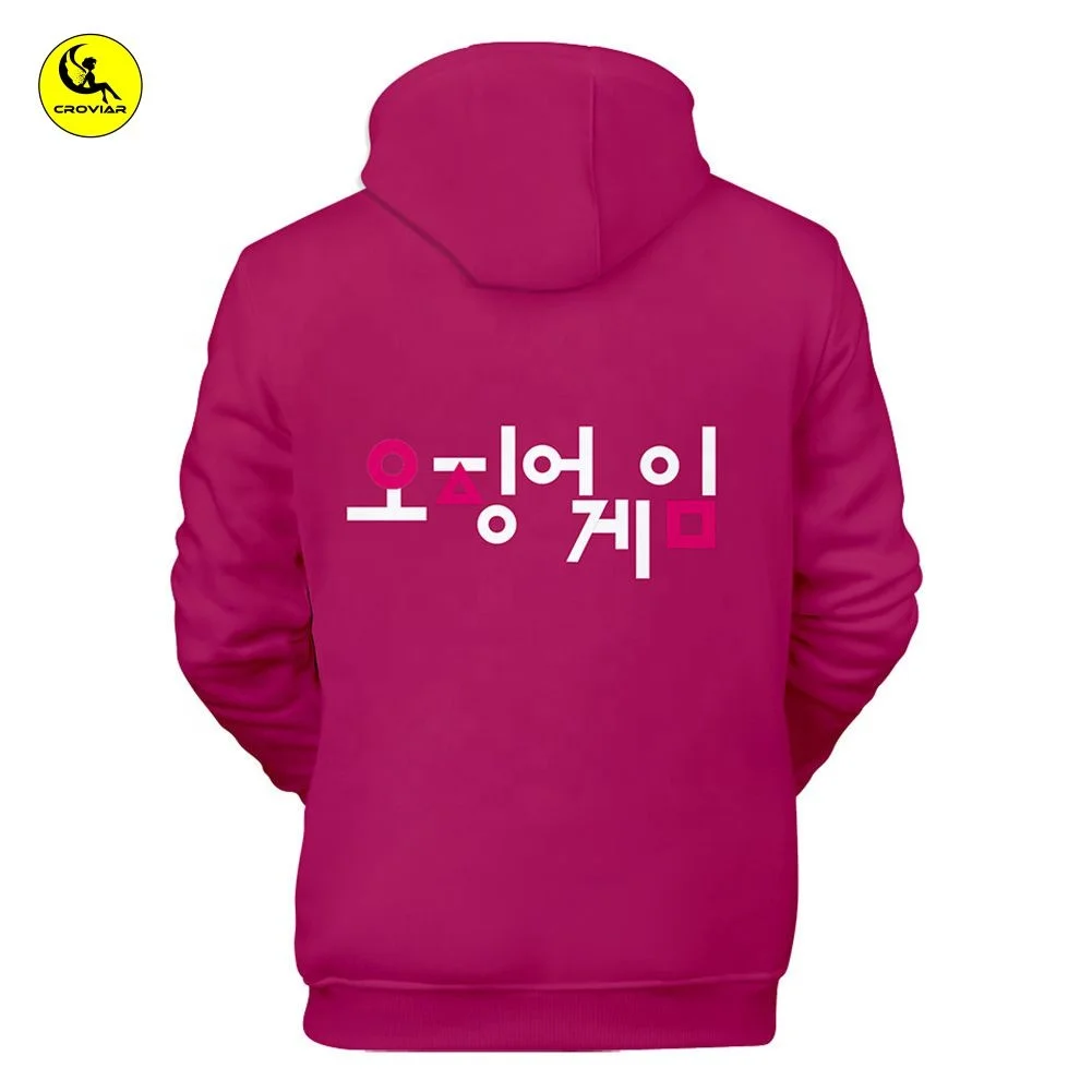New Arrival Squid Game 2021 Clothing Unisex Hoodie Sweatshirt Casual Street wear square sign Pullover Hoodies