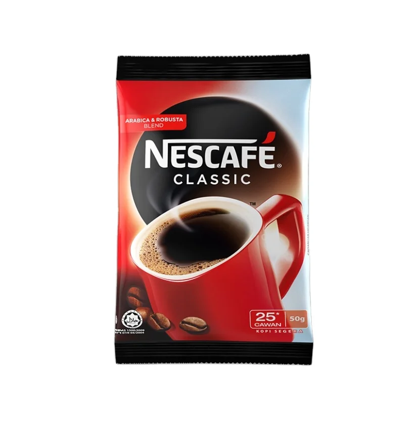 Instant Coffee 50g Beans Bag Max Premium Arabic Packing Packaging Plastic Color Energy Foil Feature Weight Shelf Origin