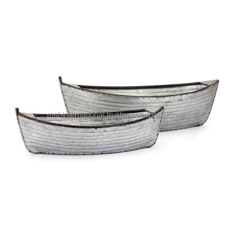 galvanized metal planters rustic iron garden planter boat with handles best price metal big tubs for garden decor