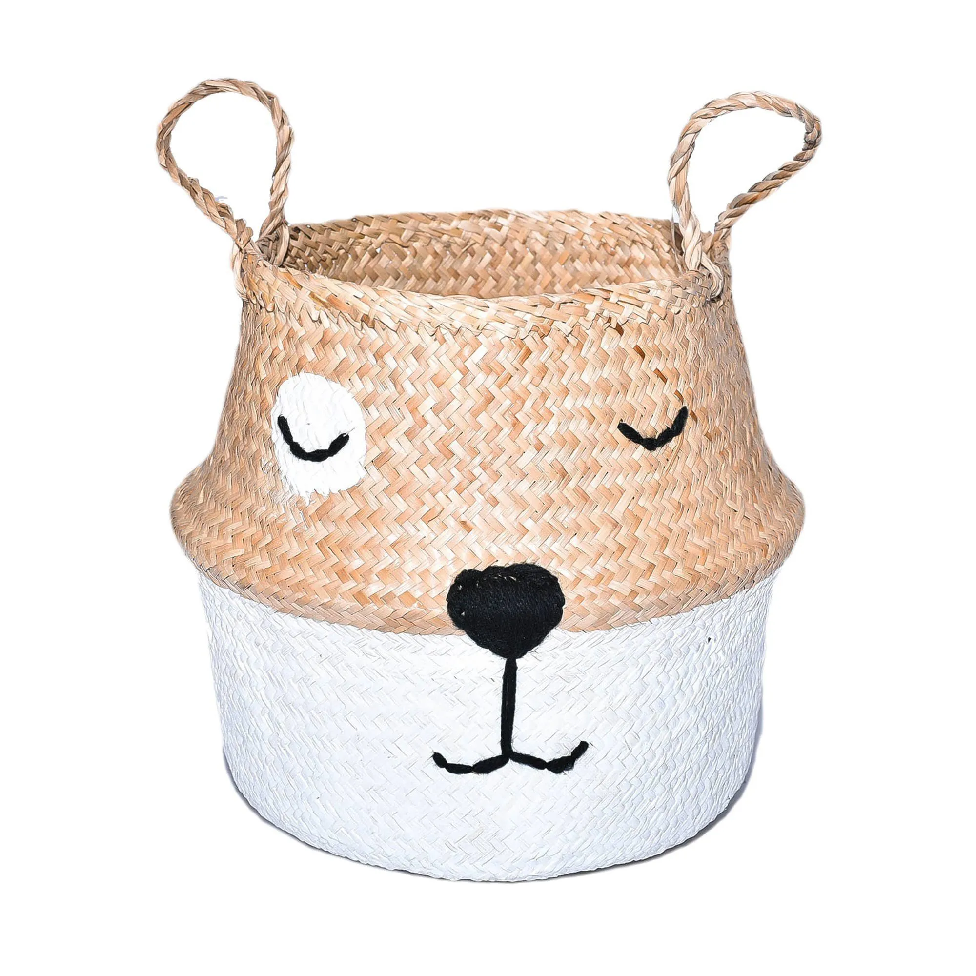 Rectangle Natural Material Water Hyacinth Storage Tray/Drawer with Cut-Out Handle Bamboo Storage Basket for Home Use