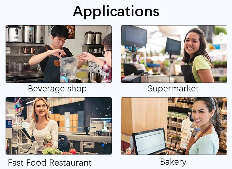 black high quality small cash drawer stylish cash register economical electronic usb Cashier machine restaurant