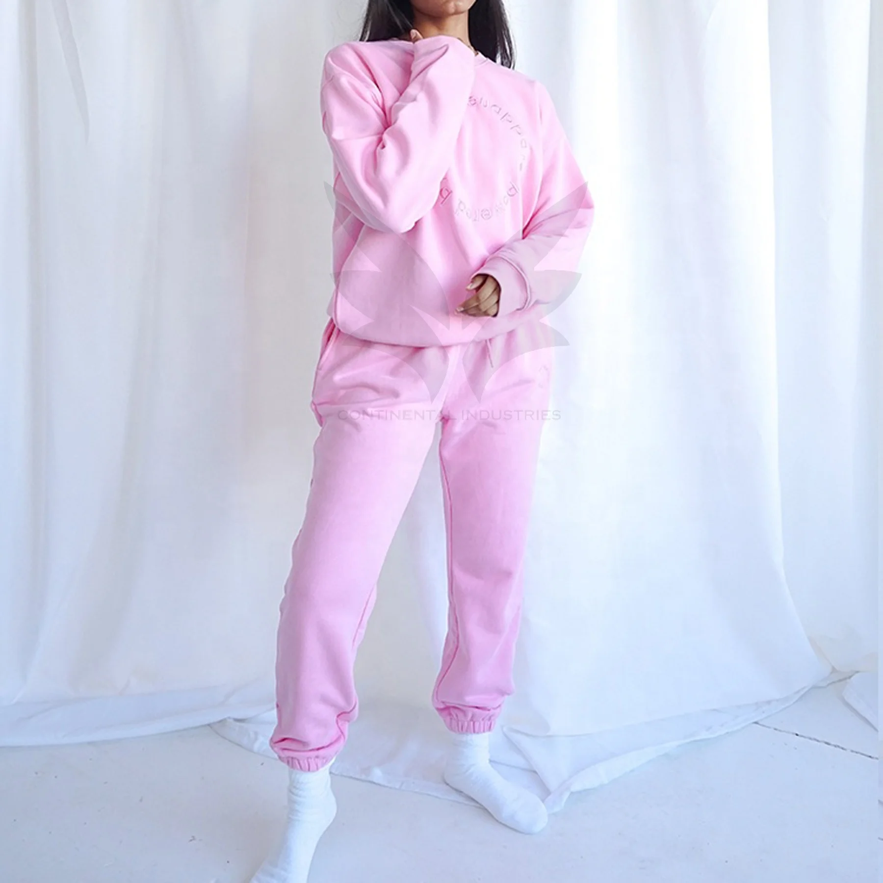 Хлопковый спортивный костюм с круглым вырезом спортивные костюмы для мужчин и женщин черный из 2 предметов унисекс индивидуальным логотипом