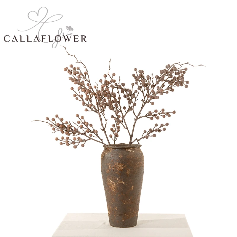 MW82111 Weeding Table centerpiece Artificial Flower Plant Plastic Holly Leaves Spray For Decorative Flowers and Plants