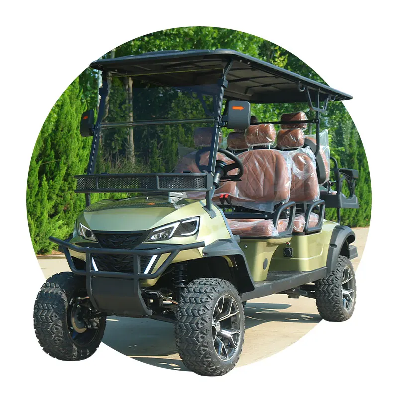 OEM Factory Wholesale Good Price Golf Cart 4+2 Seater 6 Seats Electric Car Motor Electric Golf Cart for Sale
