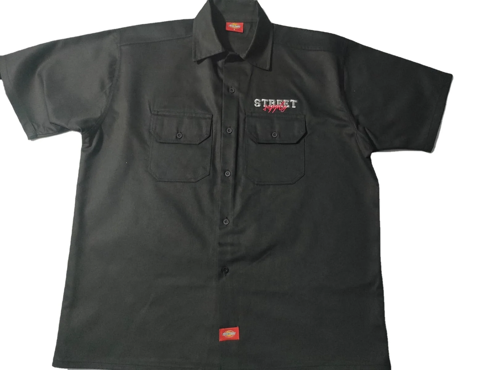 Wholesale OEM new  Arrival Black Cotton Made Custom Workwear Working Uniform Dicki Suits New Short Sleeve 2 Piece Mens set