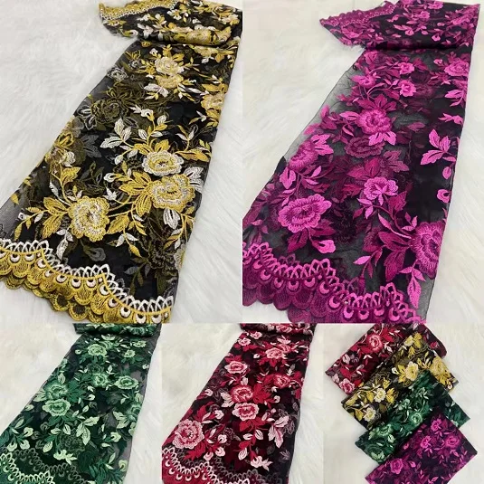 factory price wholesale embroidery lace fabric