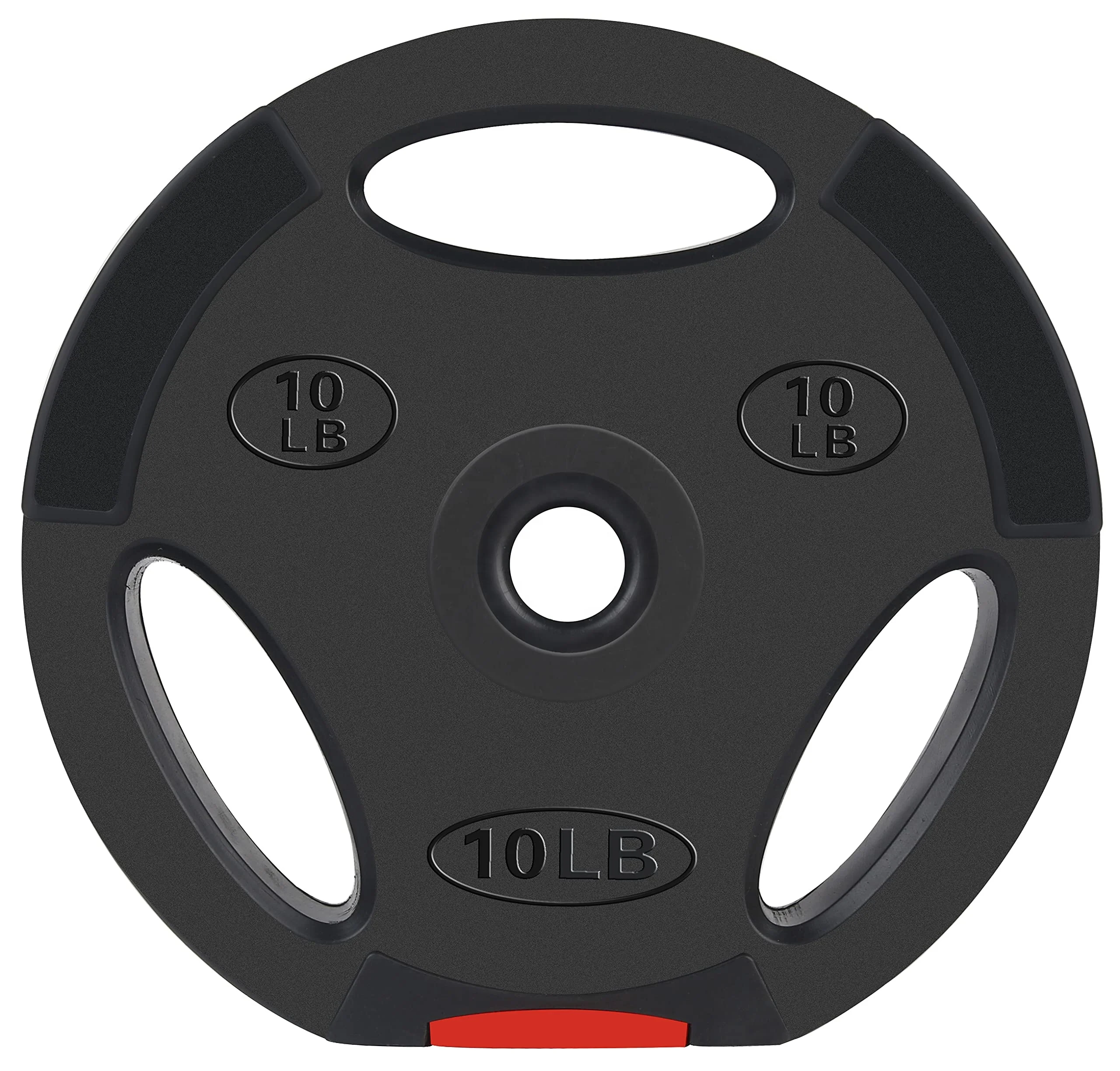 Factory Supply High Quality Tri Grip Plastic Cement Sand Filled Gym Weight Plate