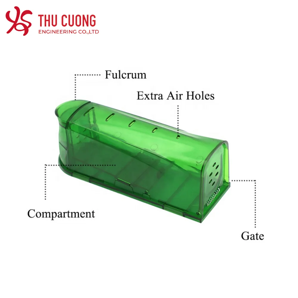 Reusable Plastic Mouse Trap Residential & Commercial Black Plastic Pest Control Easy Set Trap High Sensitive Even For Small Mice