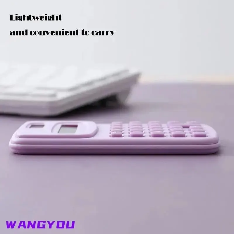 Small Solar Calculator Portable Calculator Cute 8 Digits LCD Electronic Home Office Calculator for Kid Primary School Calculator