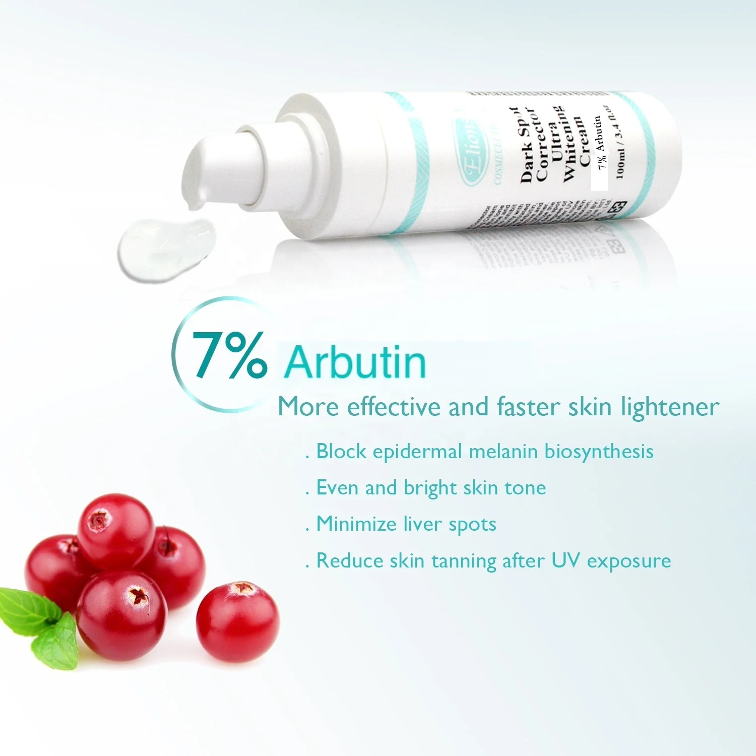 Most Effective 7% High Concentration Arbutin Skin Whitening Cream Body Brightening Dark Spot Corrector OEM ODM Private Label