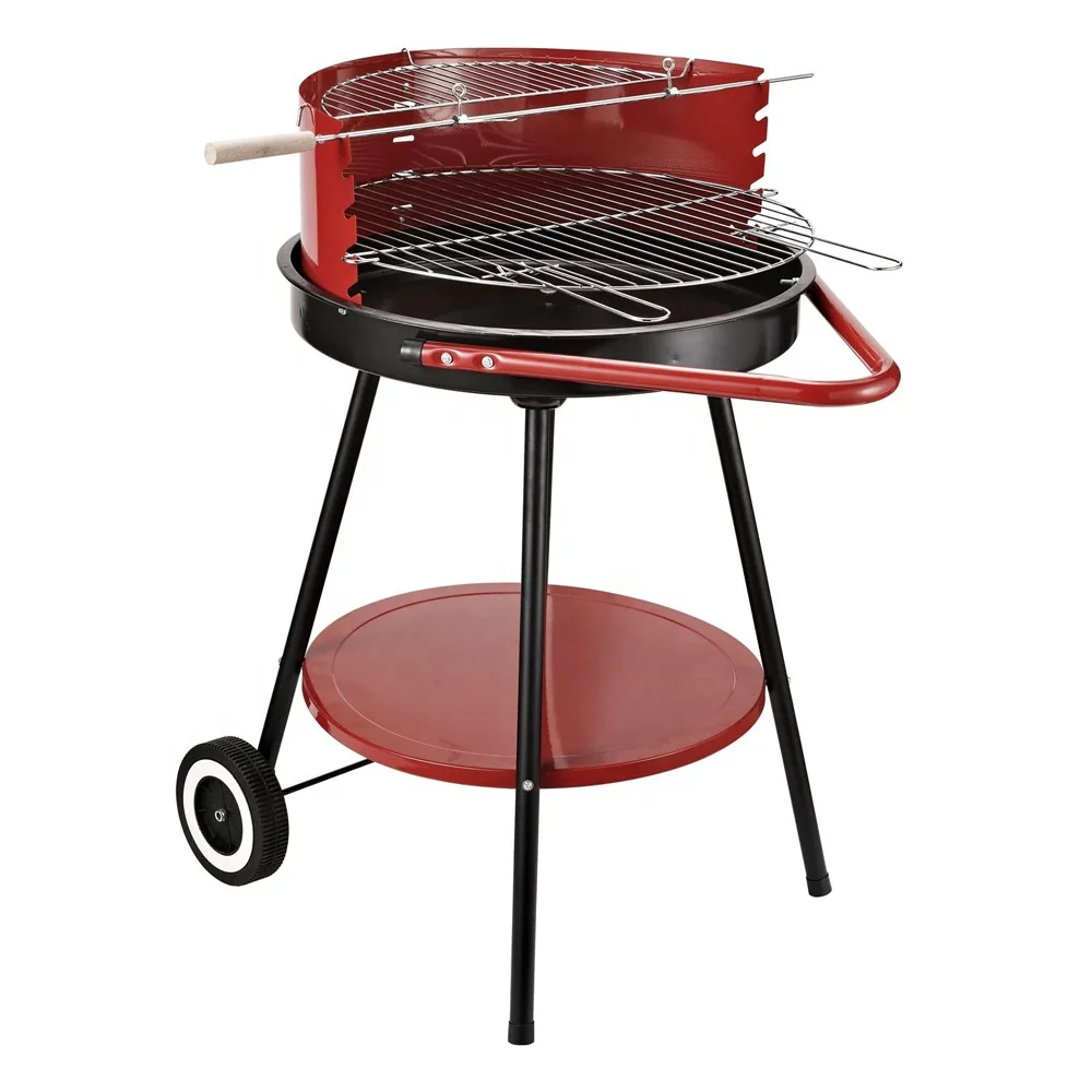 Portable Charcoal Grill Outdoor Round BBQ Griller Meat barbecue grill set Stainless Steel Cooking Grate for Picnic