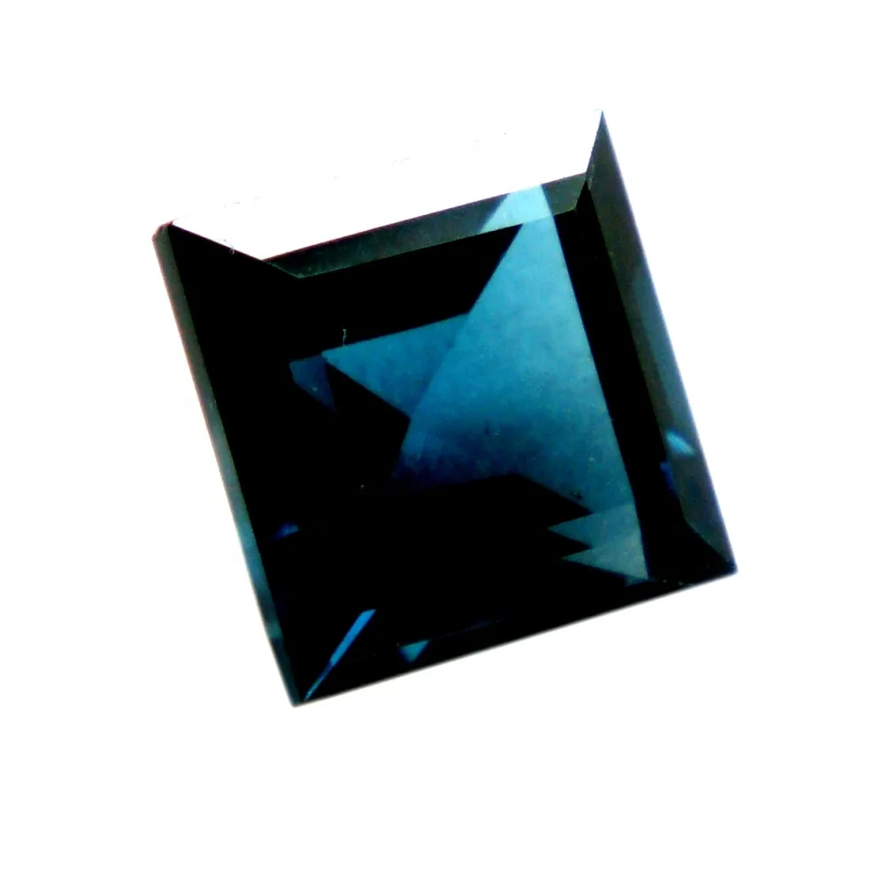 Квадратный Ограненный натуральный голубой топаз AA +