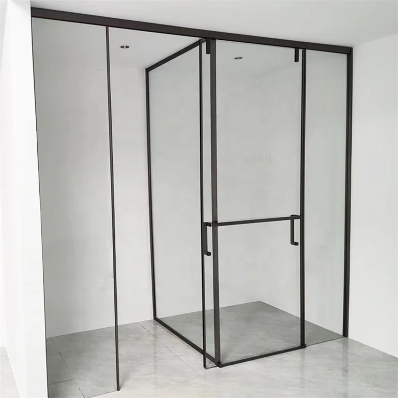Smart Glass Shower Door Enclosure Shower Door With Frame Shape Cheap Shower Door Black Cabin