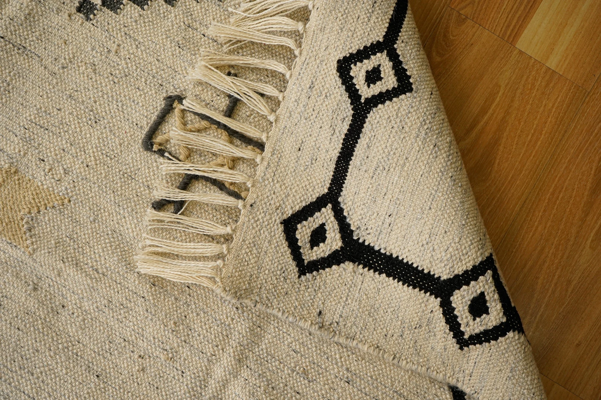 Hand made Dhurrie Vintage Indian Petyarn Rug Kilim Carpet Floor Mat Carpets Rugs Living Room