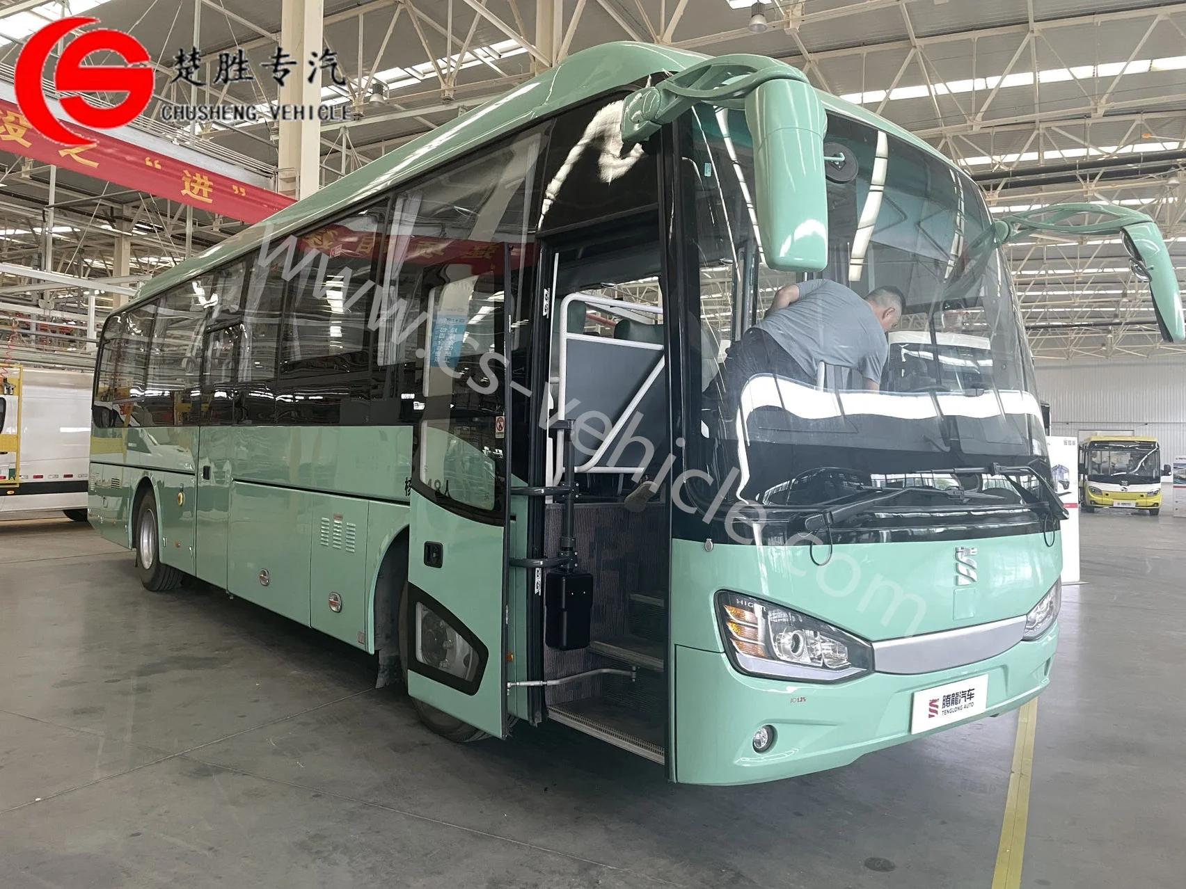 Chinese brand Tenglong BUS 53 seats diesel engine brand new luxury bus price for sale to Ghana Africa