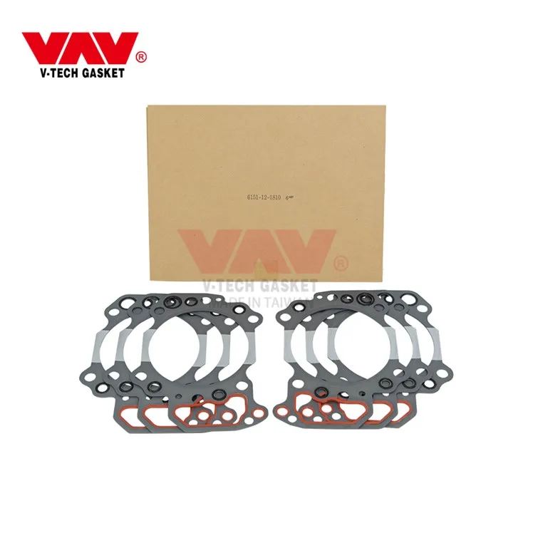 6151-12-1810 Cylinder Head Excavator Engine Gasket for Komatsu S6D125 Gasket