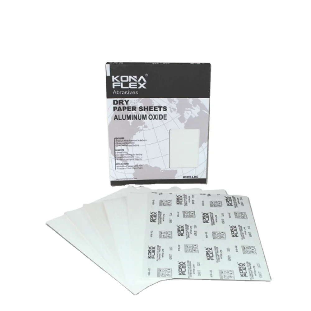Китайское производство konaflex-профессиональная белая алюминиевая наждачная бумага 9x11 дюймов, листы абразивной бумаги
