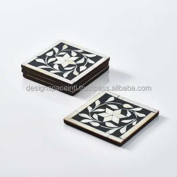 Buy Bone Inlay Coasters Set Online with reasonable price