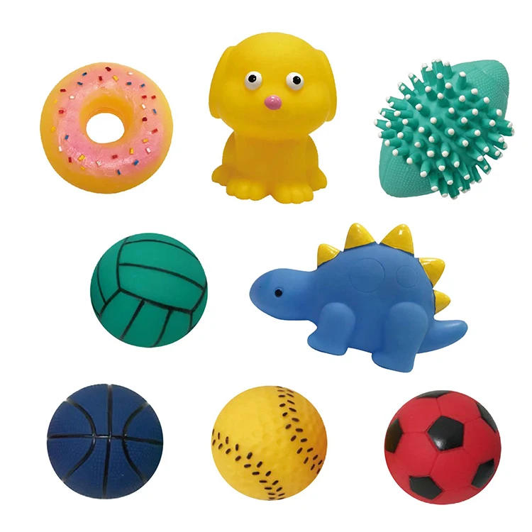 pet interactive soft vinyl ball dog toy Squeak dog chew toys outdoor play fun