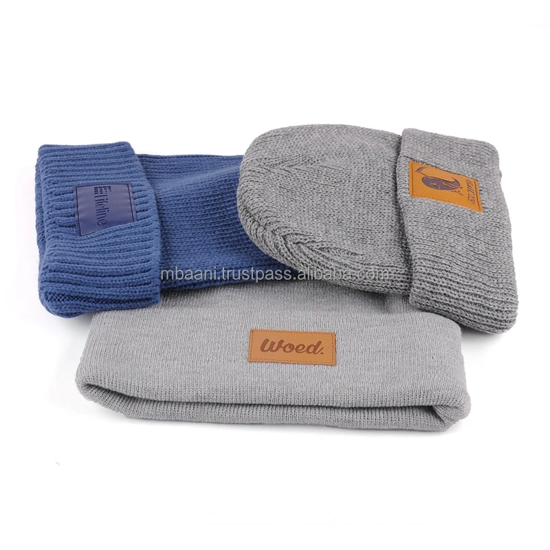 Wholesale sport custom slouchy beanie knitted hat