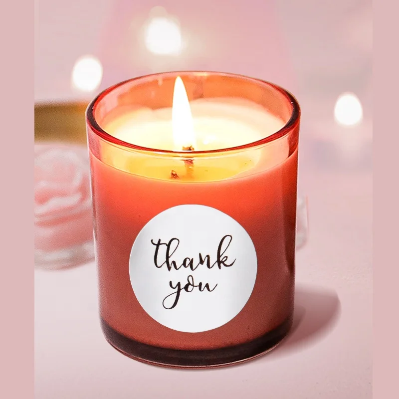 Custom Printing Vinyl Waterproof logo Sticker Paper Adhesive Label Thank You Sticker Roll Thank You Stickers for Small Business