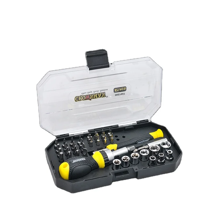 CROWNMAN Automotive Tools Screwdriver And Bits Set With Handle 41Pcs Magnetic Screw Driver Screwdriver Bits Set