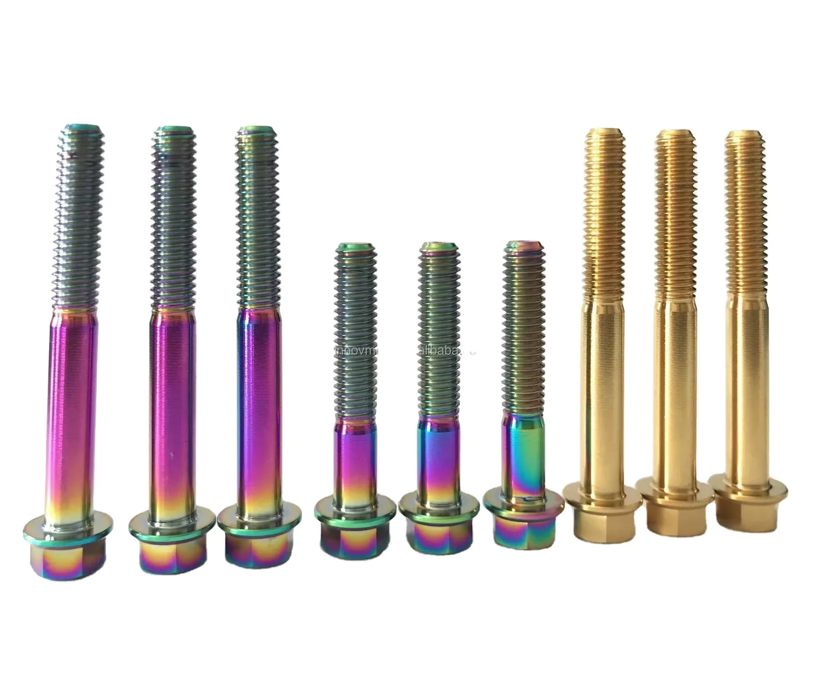 M6 Gr5 Titanium Bolt M6 M8 M10 Motorcycle Titanium Hex Flange Bolt