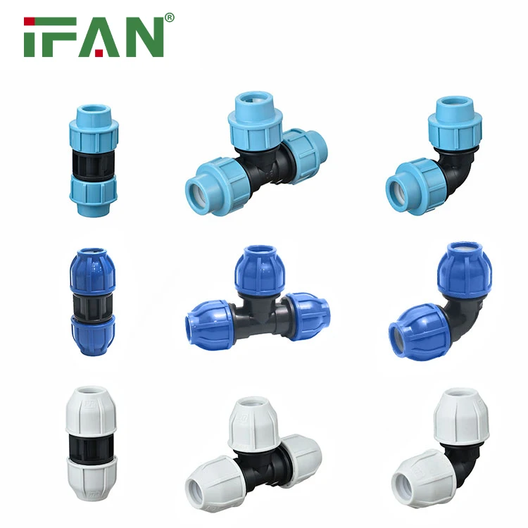 Фитинги высокого давления IFAN HDPE Hdpe компрессионные фитинги Pp соединитель трубы Pe фитинги 20-110 мм