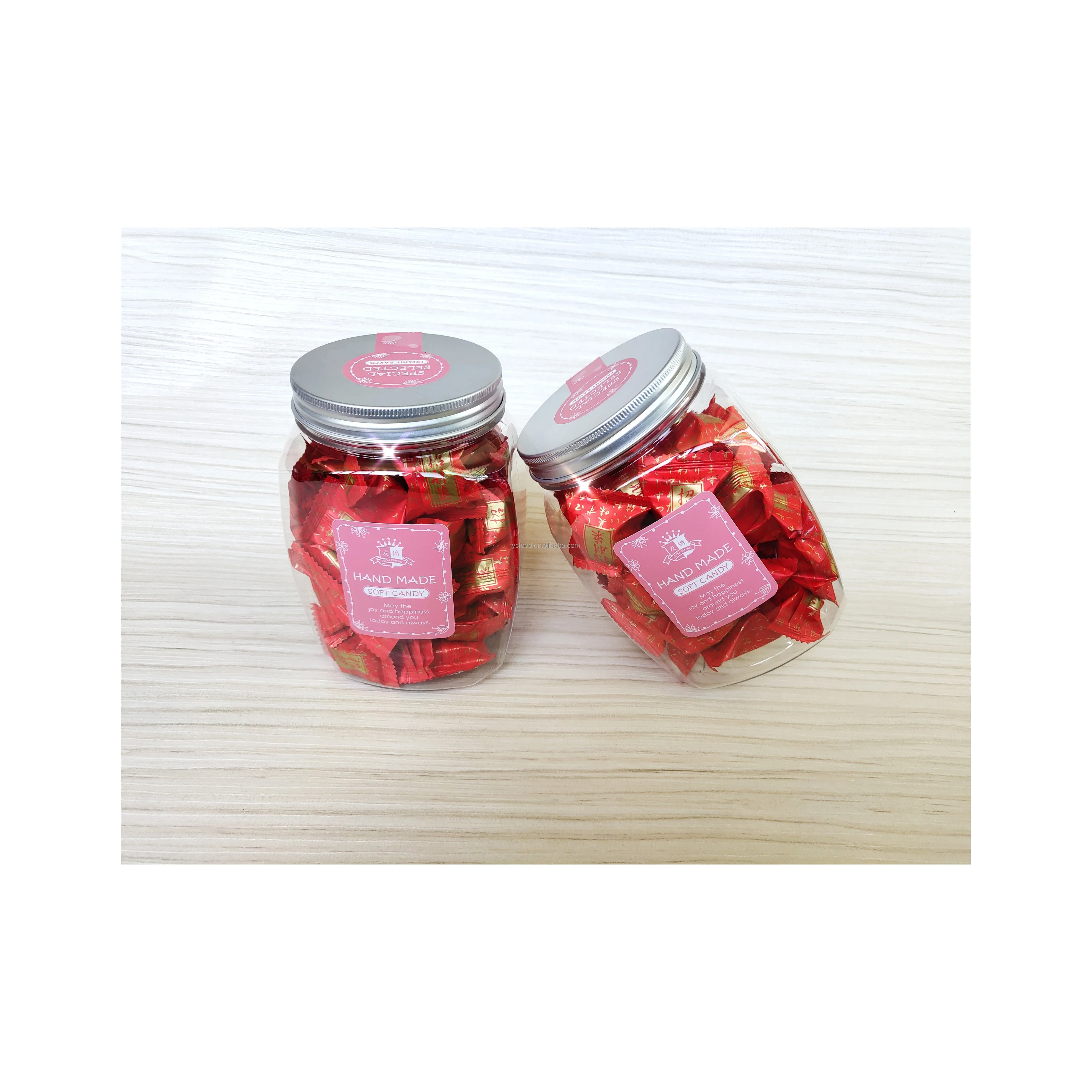 new year gift wedding party cheap fruit flavor candy soft  jelly sweets jar candy